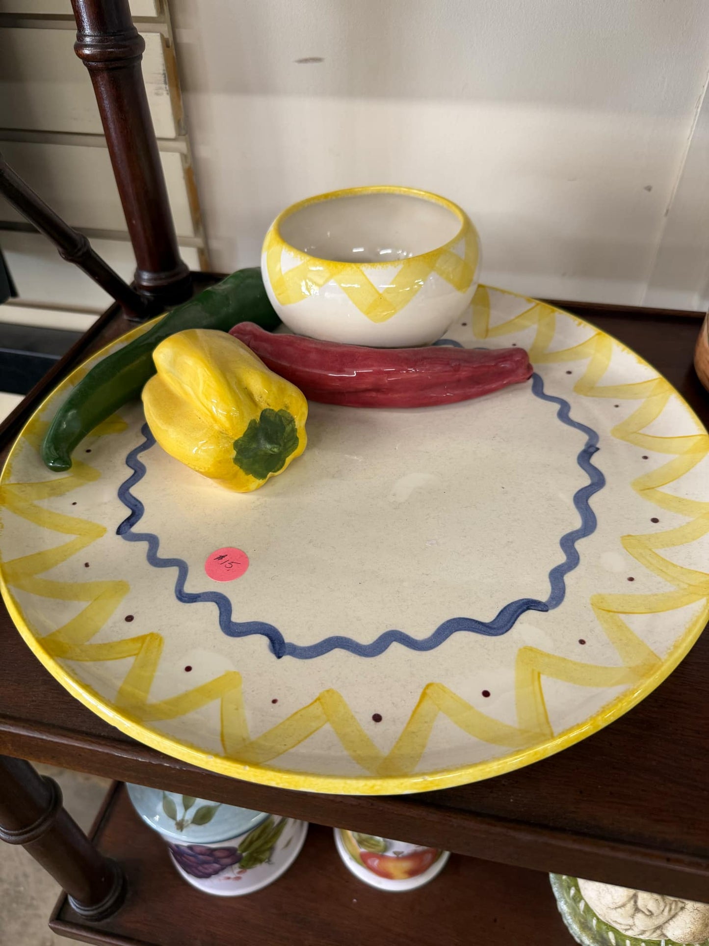 Ceramic Peppers Serving Plate