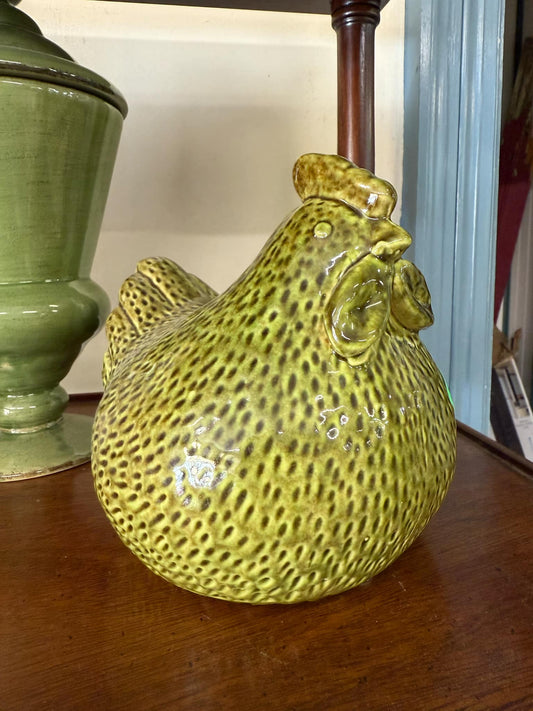 Ceramic Green Hen