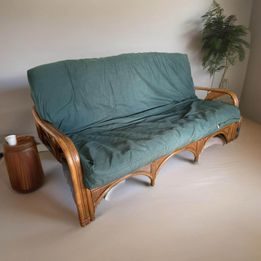 Bamboo Sofa with Zippered Cushion