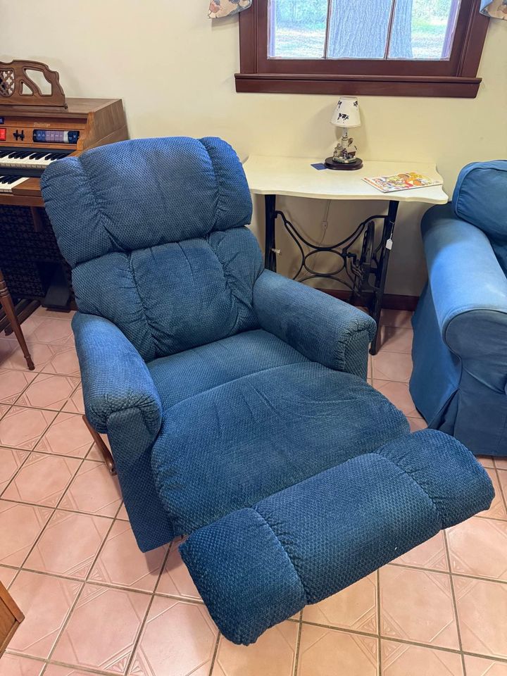 Blue Rocker Recliner