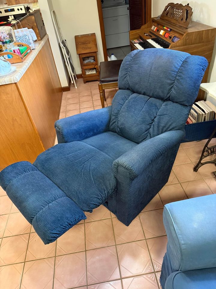 Blue Rocker Recliner