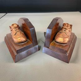 Bronzed Baby Shoes Bookends