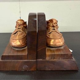 Bronzed Baby Shoes Bookends