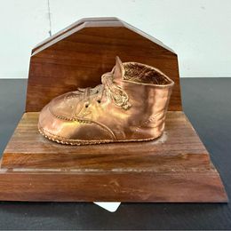 Bronzed Baby Shoes Bookends