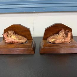 Bronzed Baby Shoes Bookends