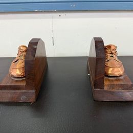 Bronzed Baby Shoes Bookends