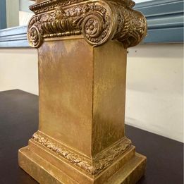 Gold Column Lamp