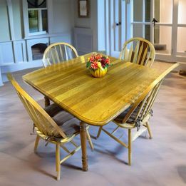 Oak Table and Four Chairs