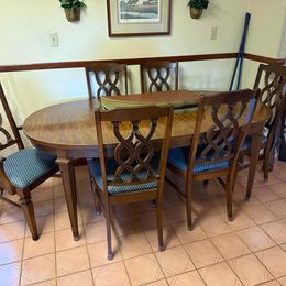 Oval Dining Room Table and 6 Chairs