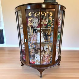 Oval Display Glass Cabinet