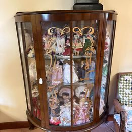 Oval Display Glass Cabinet