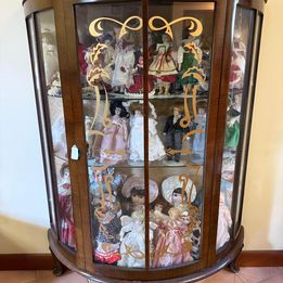 Oval Display Glass Cabinet