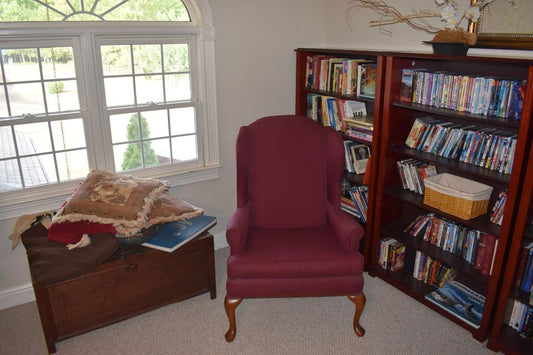 Burgundy Queen Anne Chair