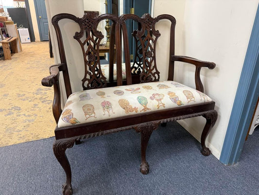 Chippendale Ball and Claw Bench Settee