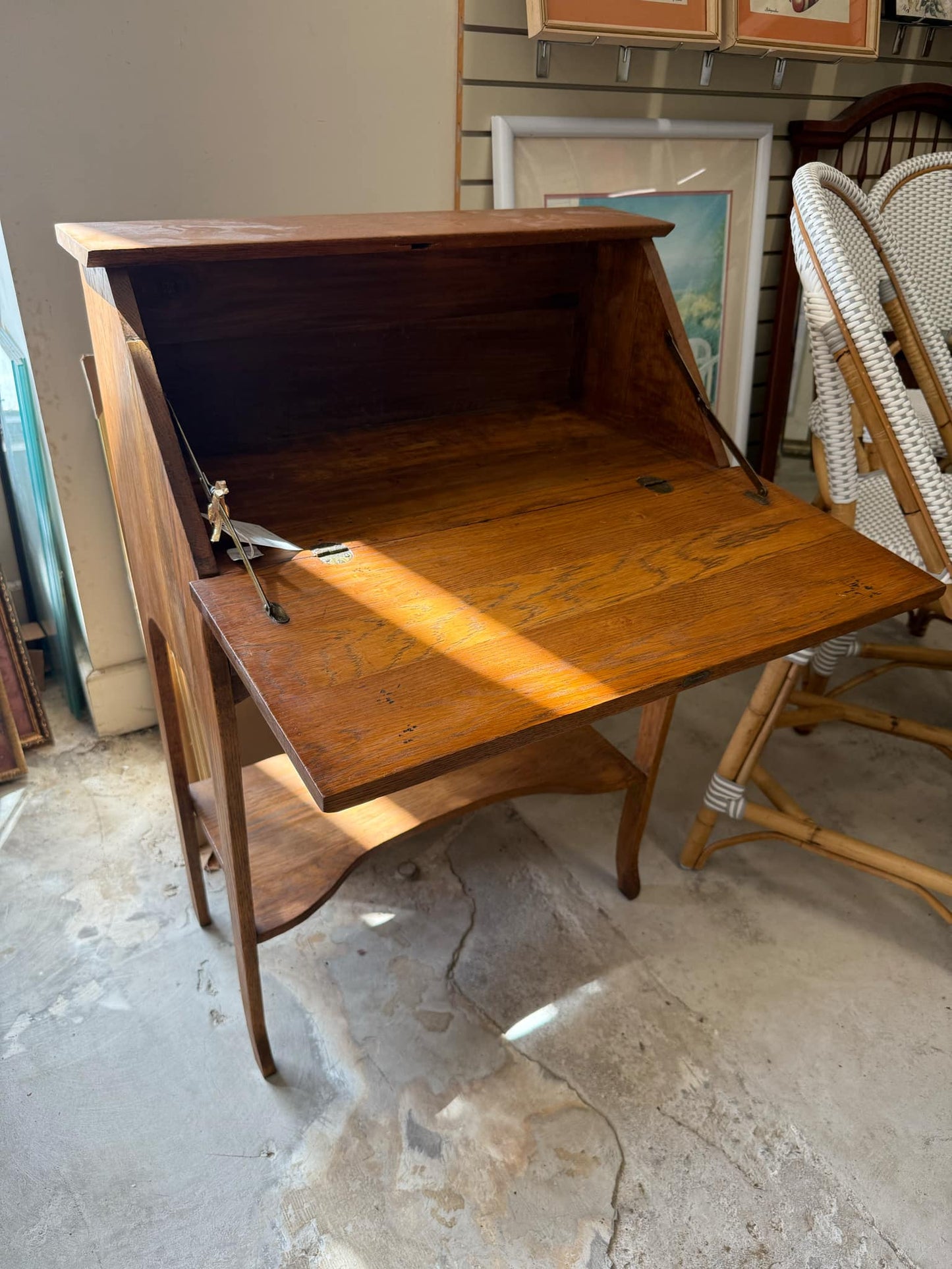 Oak Drop Leaf Desk