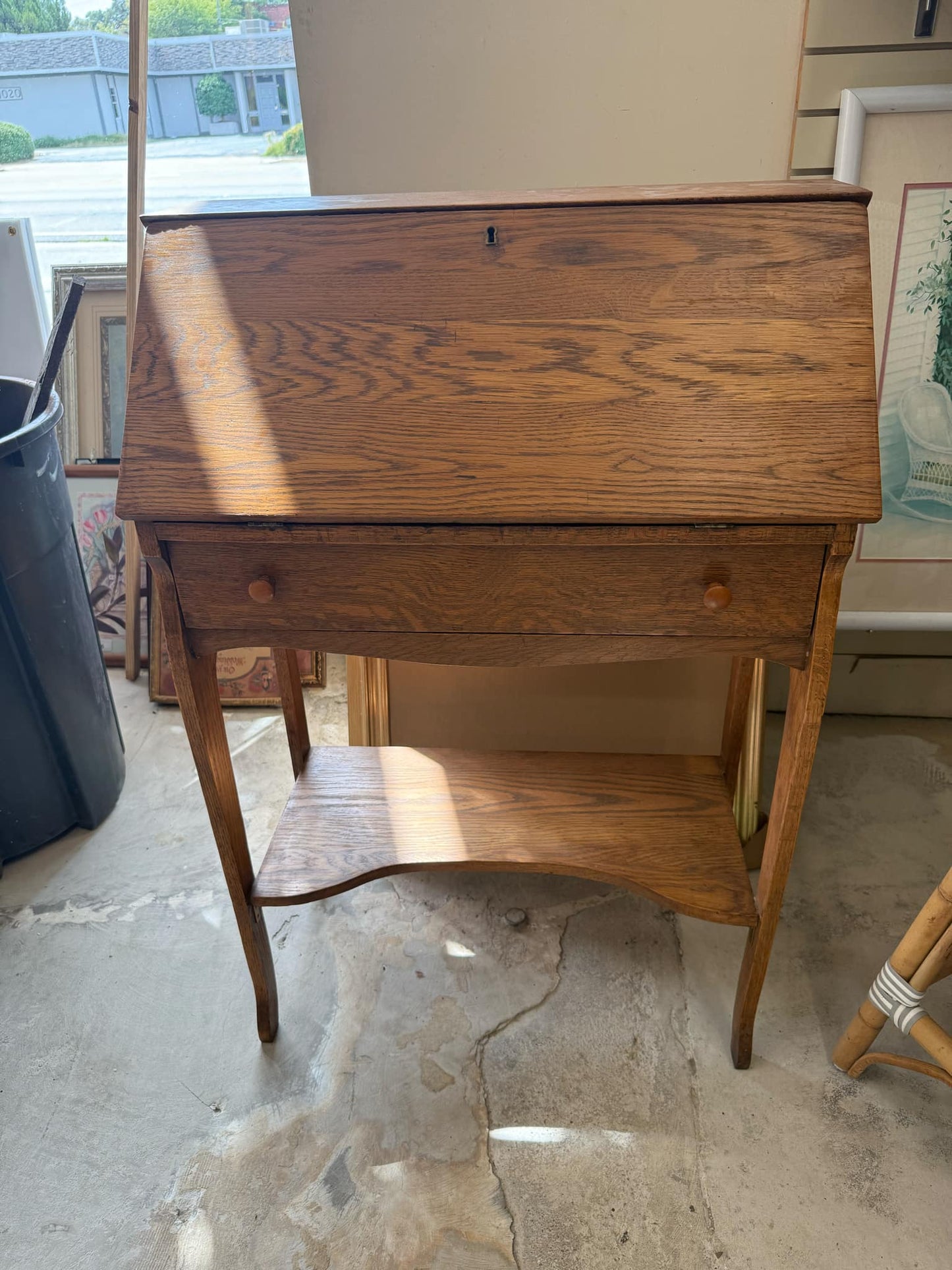 Oak Drop Leaf Desk