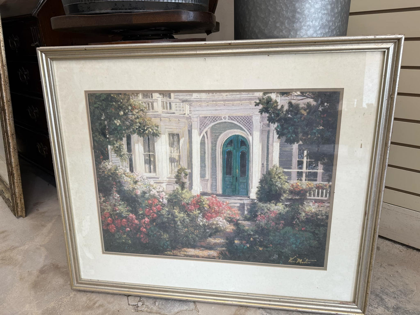 Victorian Porch Teal Front Door Picture