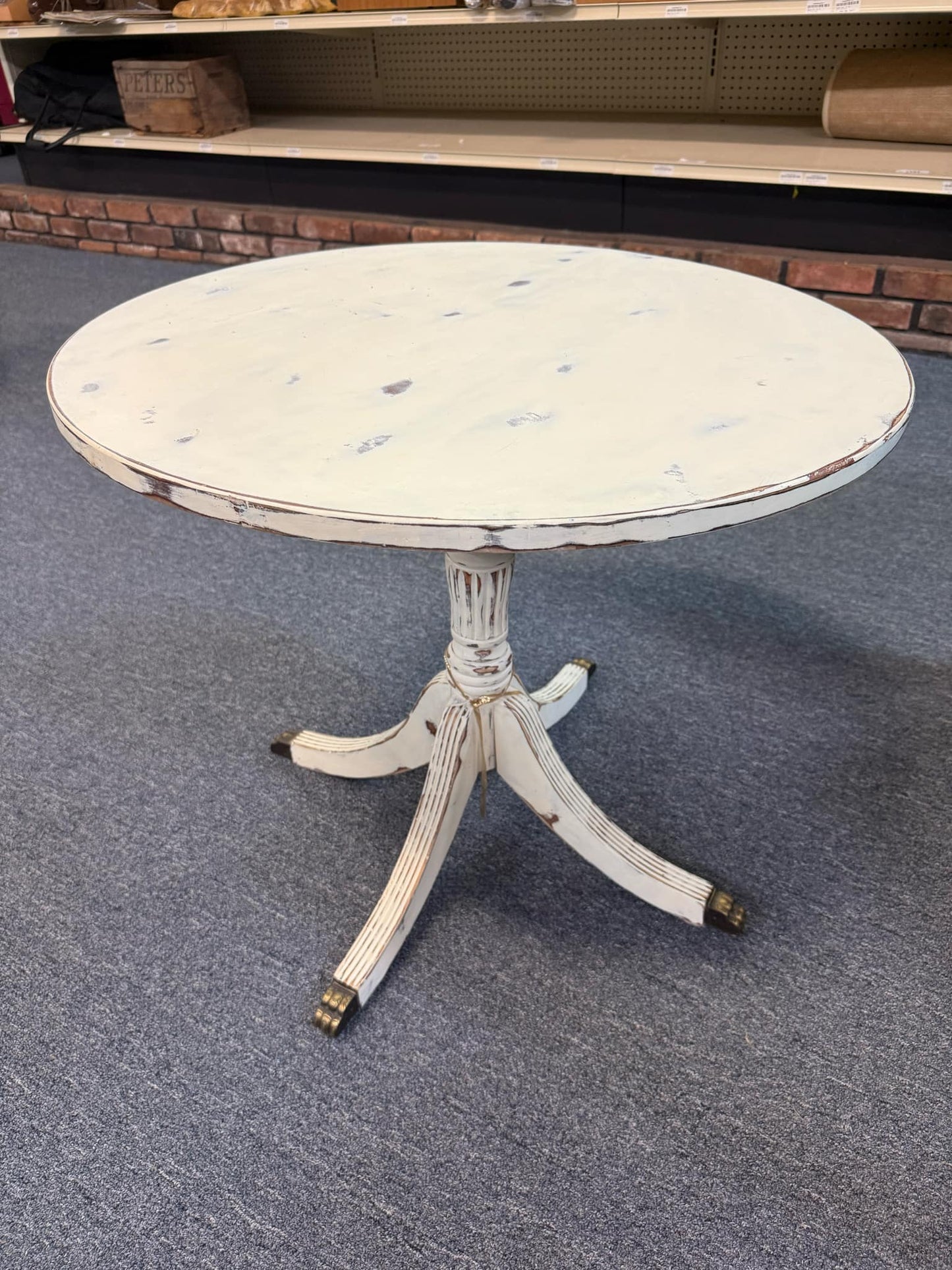 Coastal White Shabby Chic  Look Round Table